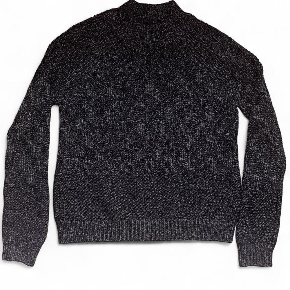 Prana Men's Grey and Black Knit Jumper Sweater